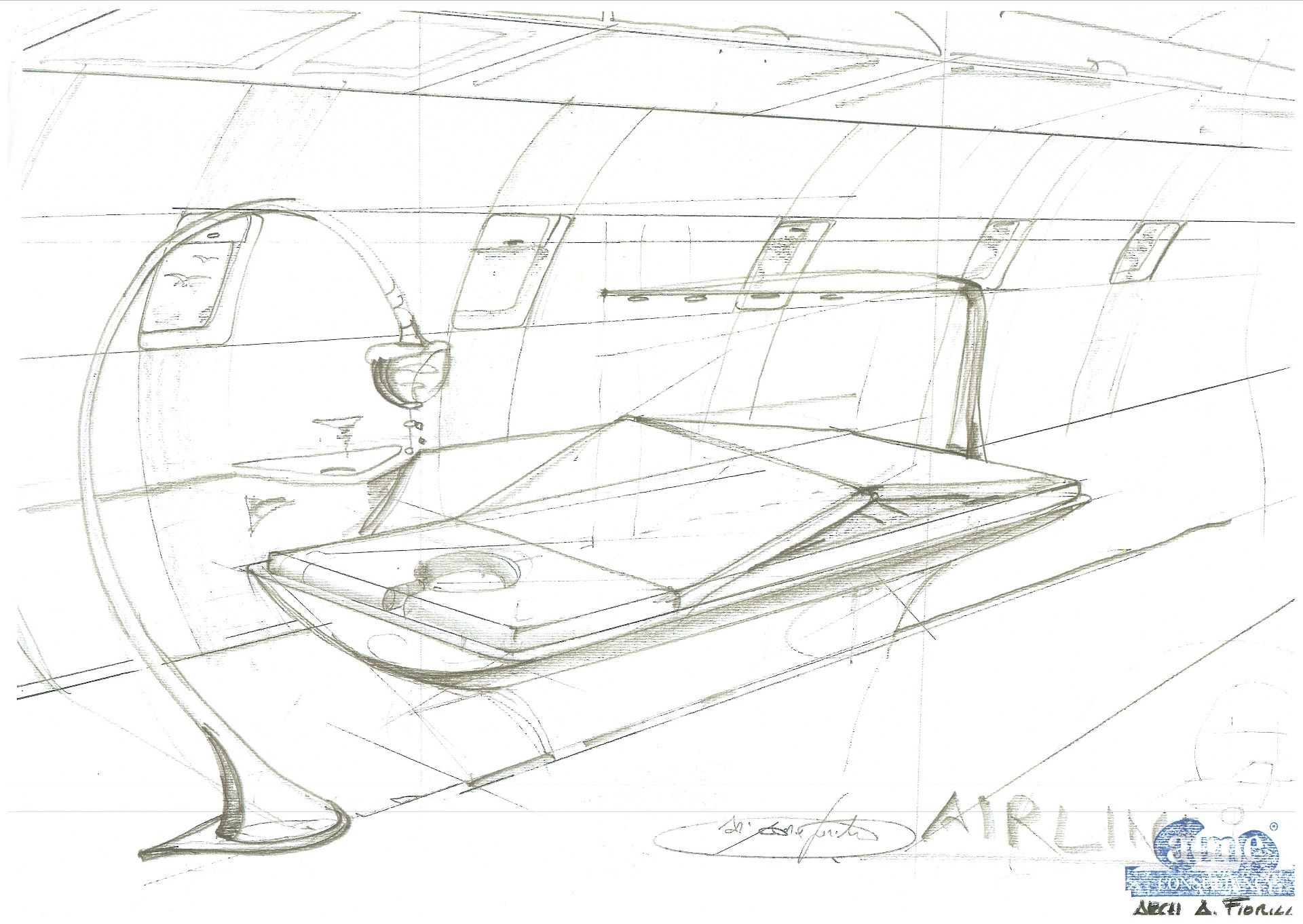 lettino termale in fase di progettazione